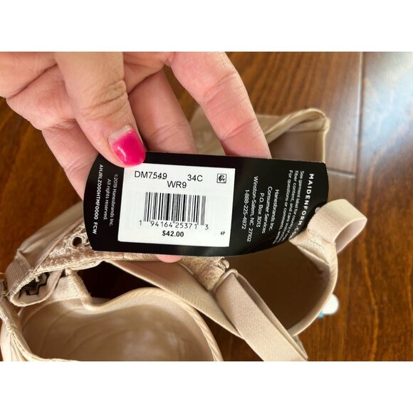 Maidenform One Fab Fit Nude T-Shirt Shaping Extra Coverage Underwire Bra NWT 34C - Picture 8 of 8